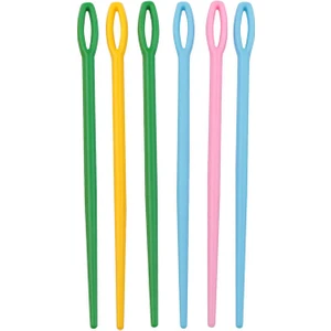Plastik Yün Iğnesi 9 cm 6 Adet