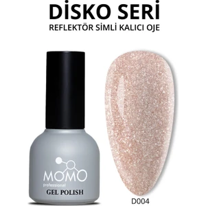 Disko Kalıcı Oje D004 Pembe 10 ml, Reflective Flash Gel Polish