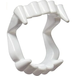 Plastik Takma Vampir Dişi 10 Adet Beyaz Parti Şaka Malzemesi Cadılar Bayramı