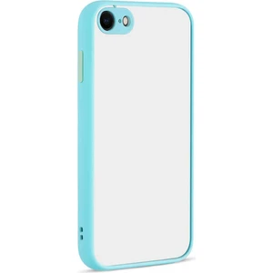 Caseart Apple iPhone Se 2 2020 Kılıf Kılıf Kamera Korumalı Silikon Kenarlı Renkli Düğmeli Arkası Mat Arka Kapak - Turkuaz