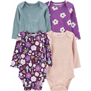 Kız Bebek Uzun Kollu Body Set 4'lü Paket