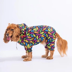 Plumis Fileli Su Geçirmez Küçük Irk Köpek Yağmurluk Tulum