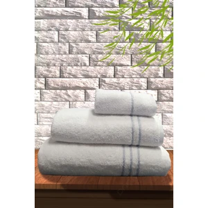 3'lü %100 Pamuk Banyo Havlu Seti - Hamam Havlu Takımı