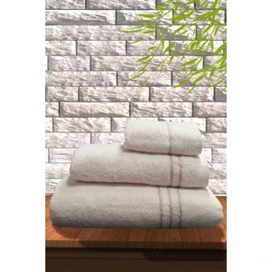 3'lü %100 Pamuk Banyo Havlu Seti - Hamam Havlu Takımı