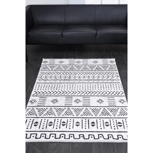 Nova Dokuma Kaymaz Tabanlı Yıkanabilir Dijital Baskı Etnik Desenli Halı80x150