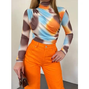 MST Clothing Batik Desenli Uzun Kollu Batik Desenli Bluz