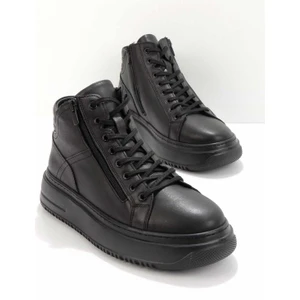 Siyah Napa Leather Erkek Bot & Bootie E02811046243