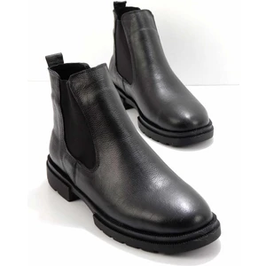 Siyah Leather Erkek Bot & Bootie E02378051203