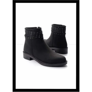 Siyah Nubuk  Kadın Bot & Bootie K02671903101