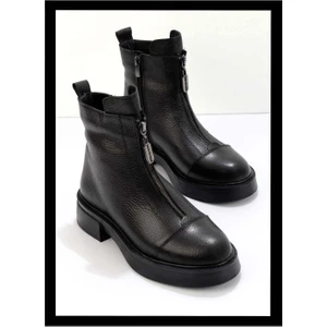 Siyah Leather Kadın Bot & Bootie K02423018003