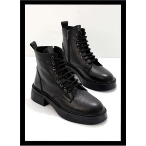 Siyah Leather Kadın Bot & Bootie K02423018103