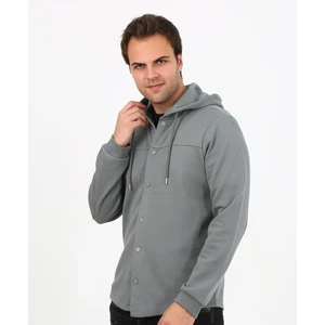Uomo Park 5502 New Season Kapüşonlu ,çıt Çıt Detaylı Regular Fıt Hırka