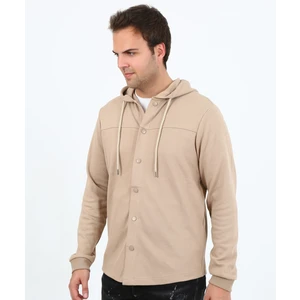 Uomo Park 5502 New Season Kapüşonlu ,çıt Çıt Detaylı Regular Fıt Hırka