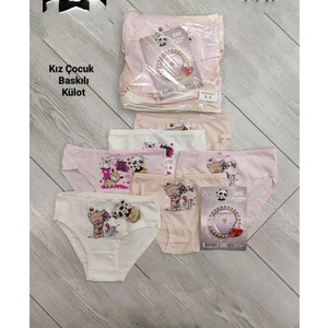 Turkuaz Kids Yüksek Kaliteli %100 Pamuk  6'lı Paket Kız Çoc. Baskılı Külot