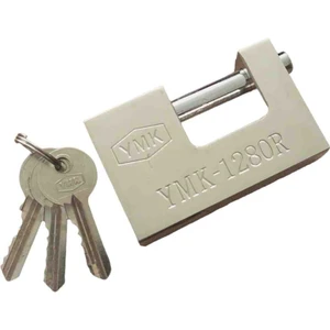 Kayar Milli Yale Anahtarlı Gri Asma Kilit 80 mm