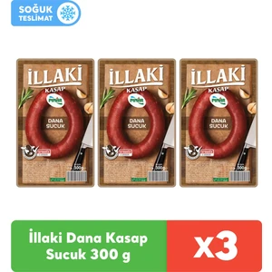 Illaki Dana Kasap Sucuk 300 gr x 3 Adet