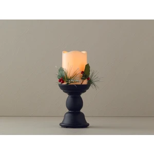 English Home Candlestick Ledli Mum 9,7X9,7X23 cm Siyah