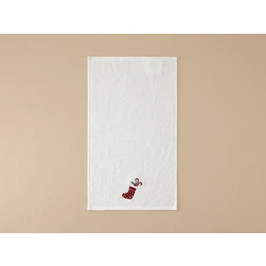 English Home Yılbaşı Gift Socks Pamuklu Nakışlı El Havlusu Ekru