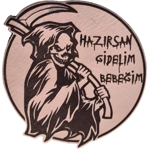 Seyhan Askeri Malzeme Hazırsan Gidelim Bebeğim Azrail Deri Peç  -Arma - Leather Patch