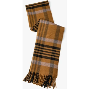 Ekoseli Atkı Püskül Detaylı Yumuşak Dokulu