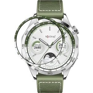 Novstrap Huawei Watch Gt4 46MM ile Uyumlu Ekran Koruyucu Nano Esnek Cam Tam Kaplayan Yeşil Kadranlı Ppm