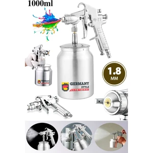 Germany Style Profesyonel Havalı Alttan Depolu Boya Tabancası 1.8 mm Basınç Ayarlı Havalı Boya Tabancası