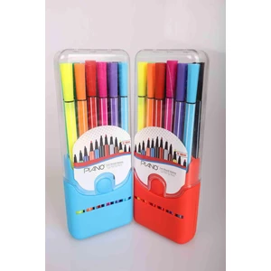 Pıano Lux Keçeli Kalem 12 Renk Sert Plastik Kutulu