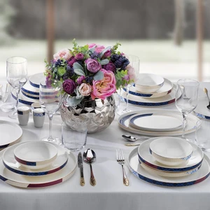 Adel Motif Yemek Takımı 56 Parça PLATIN02