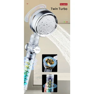Ni Deir Çift Turbo Pervaneli Su Tasarruflu Basınçlı Start Stoplu Duş Başlığı
