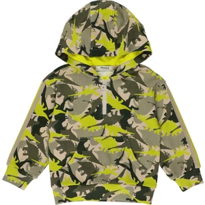 Erkek Bebek Kapüşonlu Dinazor Baskılı Sweatshirt