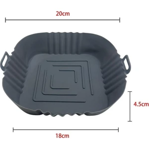 Reis Home Gri Airfryer Silikon Pişirme Kalıbı Hava Fritözü Kalıbı Airfryer  x l  x  x l
