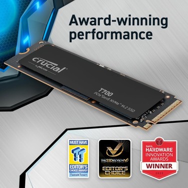 Crucial T700 2TB PCIe Gen5 NVMe M.2 SSD (12400-11800 MBs) Fiyatı