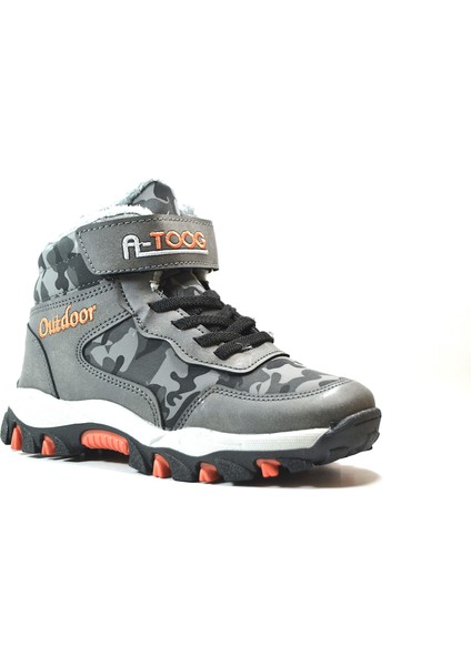 546 Gri Turuncu Kürklü Cırtlı Erkek Çocuk Bot fiyatları