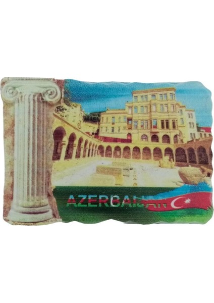 Azerbaycan Temalı Sütun Magnet