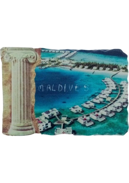 Maldivler Temalı Sütun Magnet