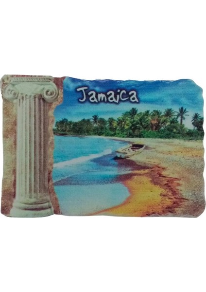 Jamaika Temalı Sütun Magnet