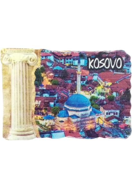 Kosova Temalı Sütun Magnet