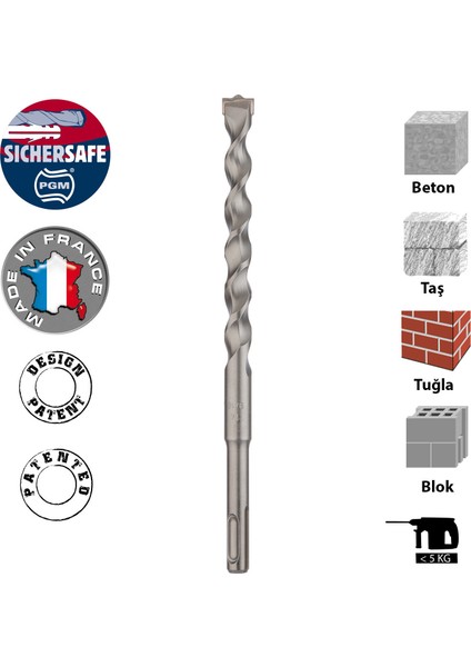 Hilti Ucu Matkap Ucu Beton Duvar Matkap Ucu Delici Matkap Ucu 8 mm*210 mm 110D08L0210 modelleri