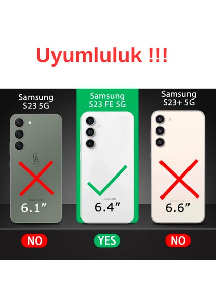 Samsung Galaxy S23 Fe ile Uyumlu Kılıf Şeffaf Kamera Korumalı Esnek Silikon Telefon Kılıfı Kapak fırsatları