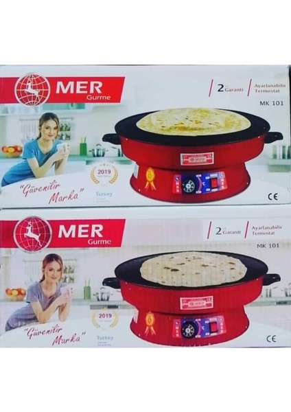 Mer Elektrikli Termostatlı Katmer Sac Gözleme Sacı Yufka, Ekmek Sacı 50 cm