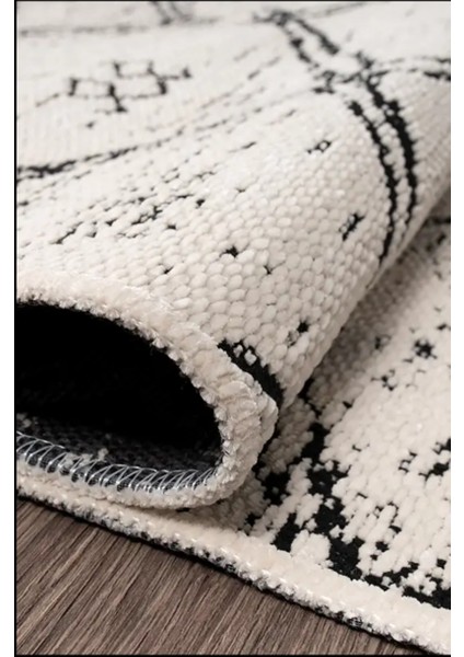 Halı Aqua Pamuklu Kolay Temizlenen Yumuşak Modern Dokuma Kesme Kilim Halı