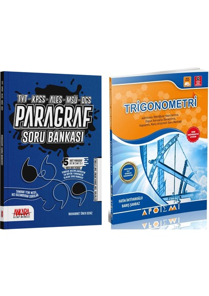 Paragraf - Apotemi Yayınları Trigonometri Soru Bankası Seti 2 Kitap