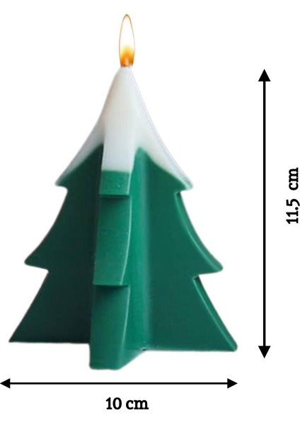 Dekoratif Çam Ağacı Mum Yeşil