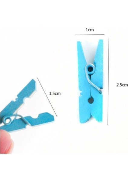 25 Adet Mini Mandal Minik Mandal Dekoratif Süsleme Renkli Mini Ahşap Mandal fırsatları