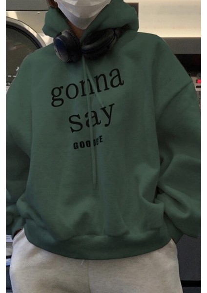 Erkek Gonna Say Baskılı Oversize Sweatshirt