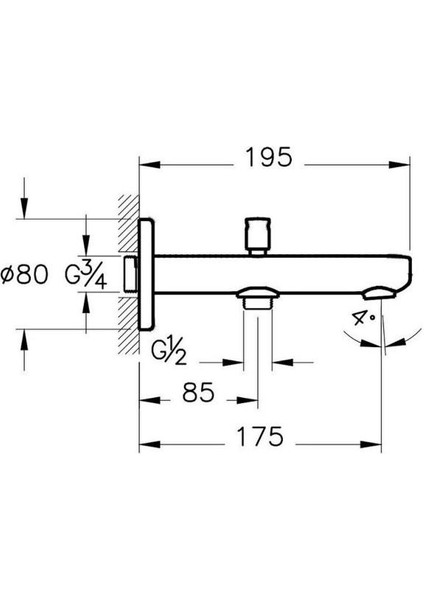 Root Round Çıkış Ucu (El Duşu Çıkışlı), Krom