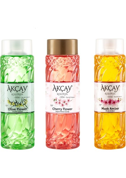 Japon Kiraz Çiçeği Kolonya 400 Ml, Akçay Zeytin Çiçeği Kolonya 400 ml