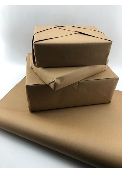 Kraft Kağıt Ambalaj Kağıdı Kraft Kutu Yılbaşı Çeyiz Paketleme Kağıdı 70X100 (10 Adet)