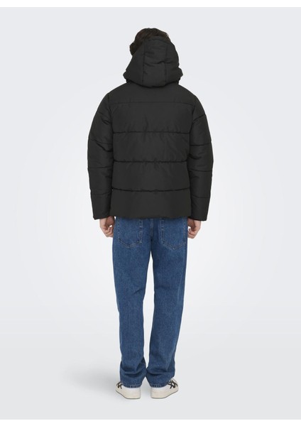 Siyah Erkek Mont Onscarl Lıfe Quılted Jacket Noos Ot