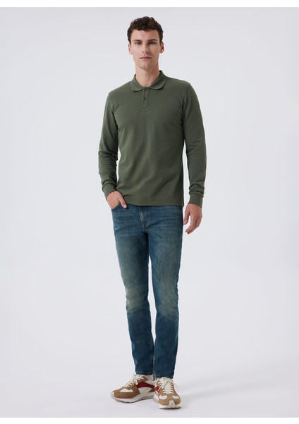 Normal Bel Skinny Fit Erkek Denim Pantolon 241 Lcm 121059 Jeff Ferb Nıle Blue